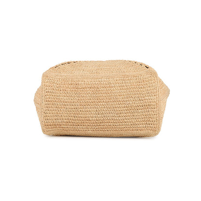 LOEWE puzzle fold tote NaturalA779G50X08 Raffia Calf Leather Size Medium