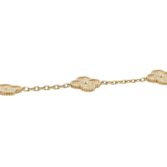Van Cleef & Arpels Vintage Alhambra Bracelet 5 motifs Size vintageVCARO1IE00 18K Yellow Gold