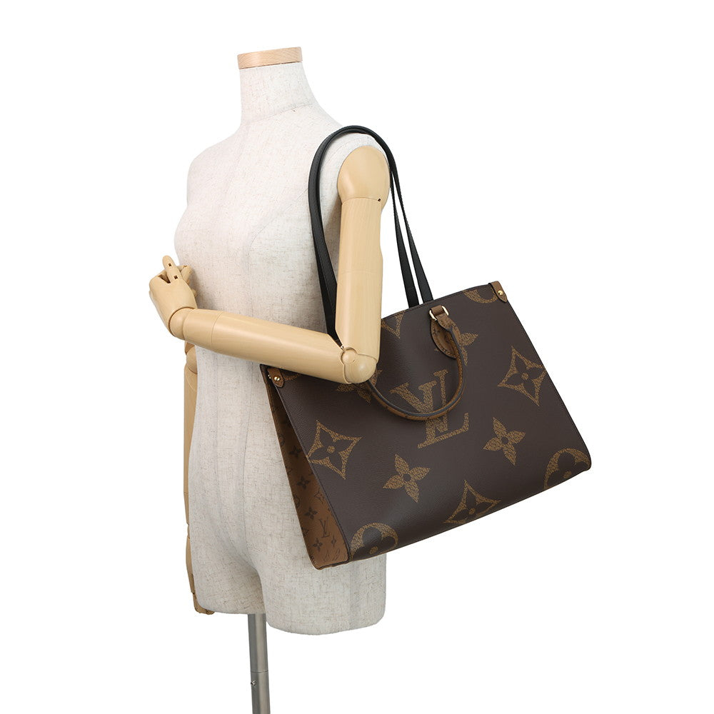 LOUIS VUITTON Onthego RedM45321 Monogram Monogram Reverse Canvas Monogram Giant Size MM