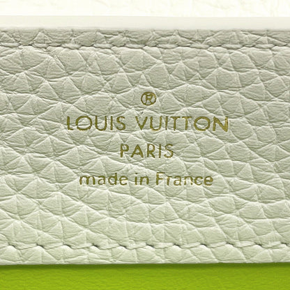 LOUIS VUITTON Capucines Green/WhiteM59879 Taurillon Leather Textile Size MINI