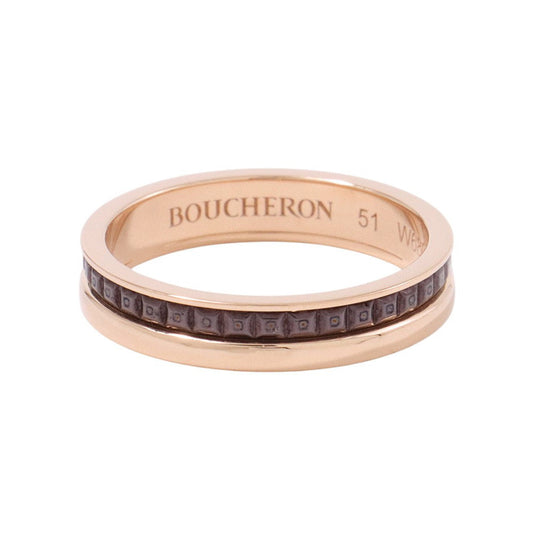 Boucheron Quatre Classic Ring Half Size 51/#11JAL00175/JAL0017551 K18PG K18YG BrownPVD