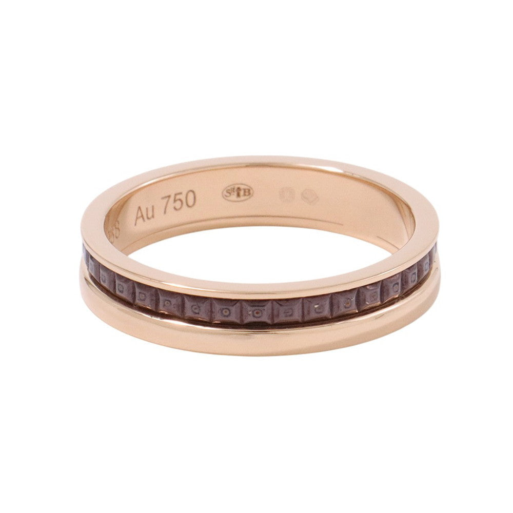 Boucheron Quatre Classic Ring Half Size 51/#11JAL00175/JAL0017551 K18PG K18YG BrownPVD