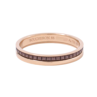 Boucheron Quatre Classic Ring Half Size 65/#25JAL00175/JAL0017565 K18PG K18YG BrownPVD