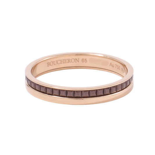 Boucheron Quatre Classic Ring Half Size 65/#25JAL00175/JAL0017565 K18PG K18YG BrownPVD