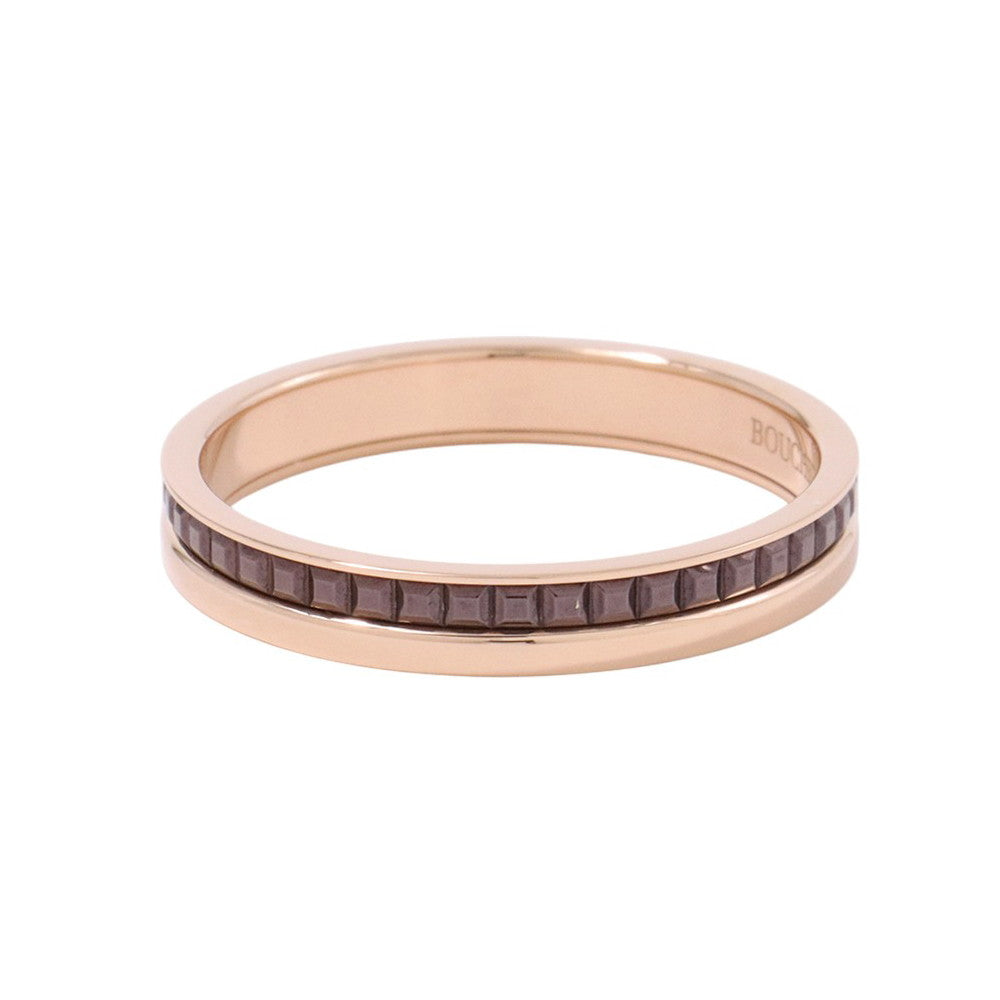 Boucheron Quatre Classic Ring Half Size 65/#25JAL00175/JAL0017565 K18PG K18YG BrownPVD