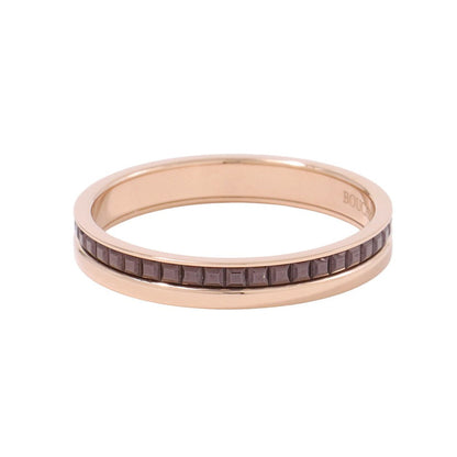 Boucheron Quatre Classic Ring Half Size 65/#25JAL00175/JAL0017565 K18PG K18YG BrownPVD