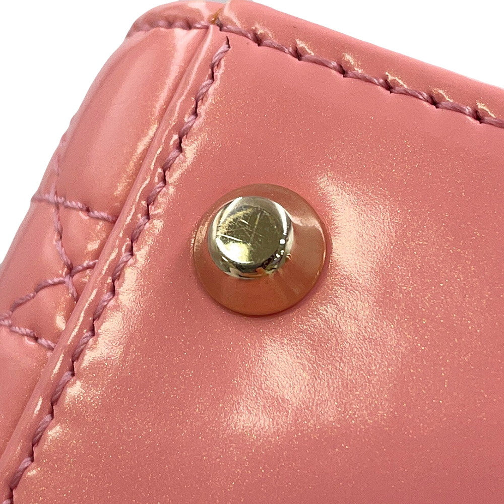 Dior Lady Dior 2Way Handbag Antique pinkM0505OWCB_M77P Patent Leather Size Mini
