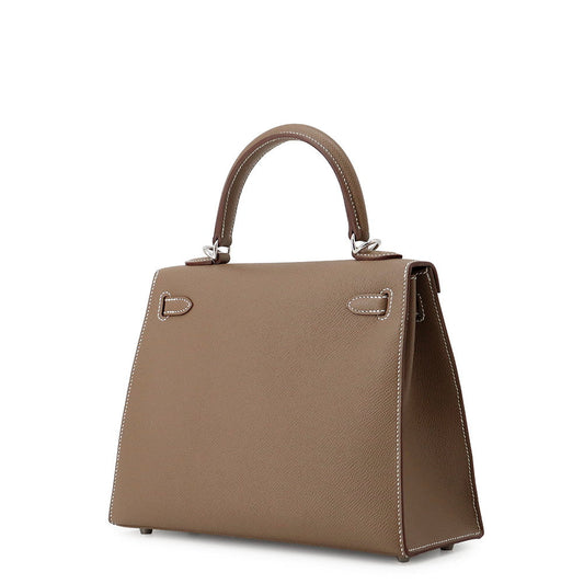 HERMES Kelly Sellier Etoupe Epsom Size 25