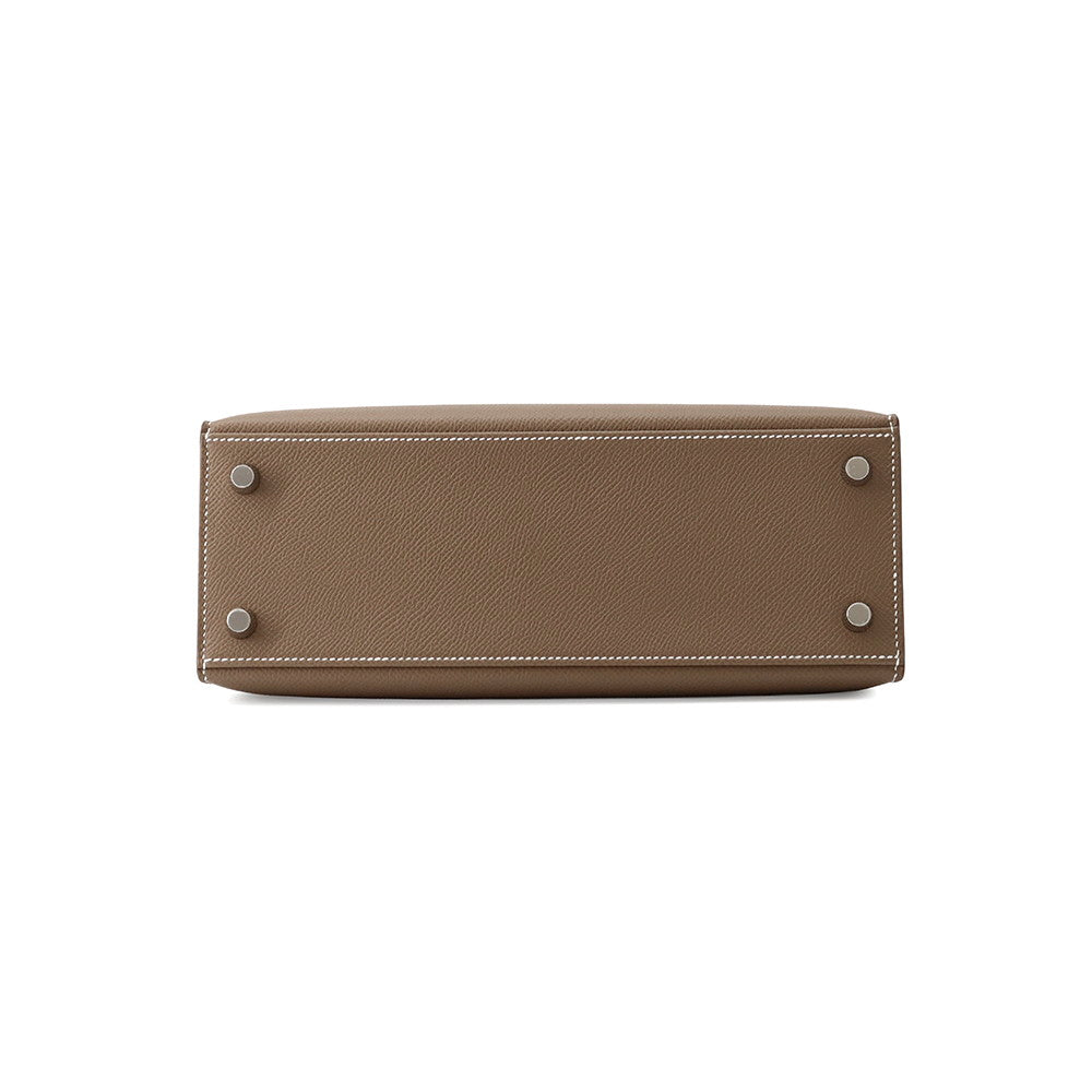 HERMES Kelly Sellier Etoupe Epsom Size 25