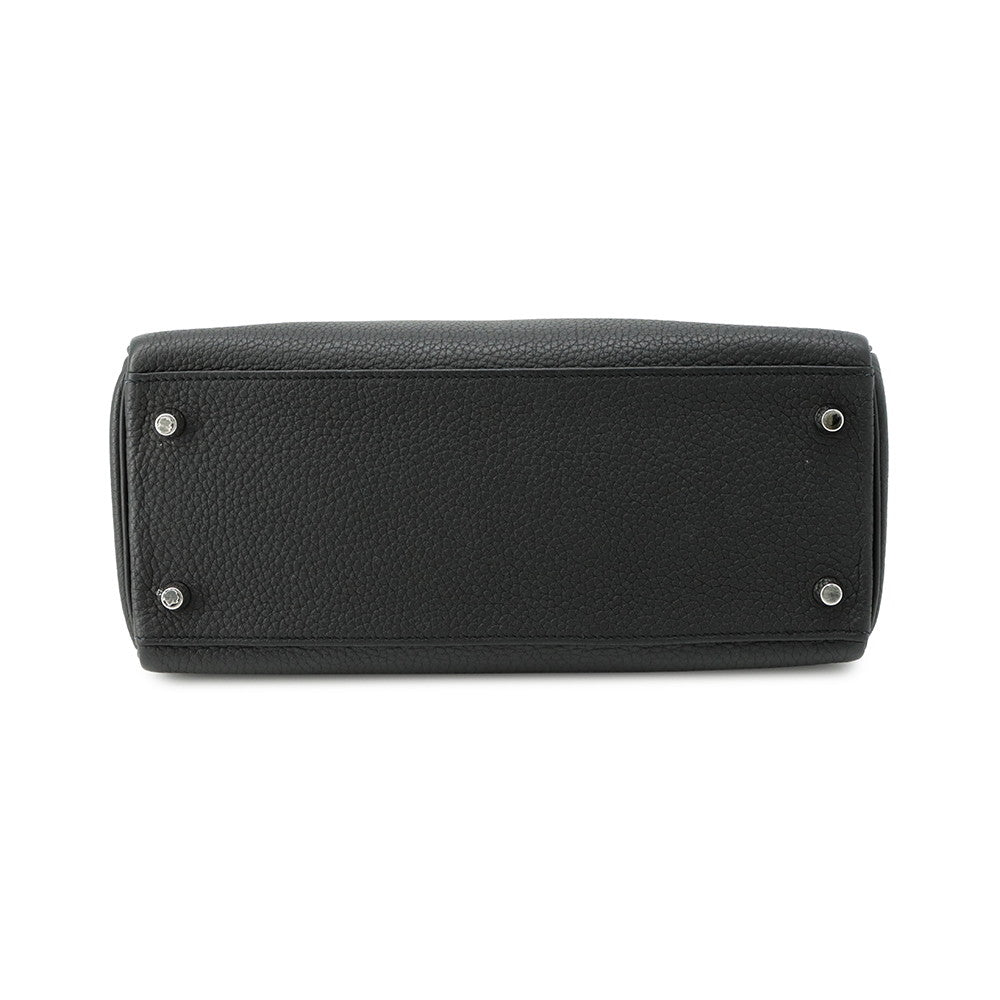 HERMES Kelly Black Togo Leather Size 28