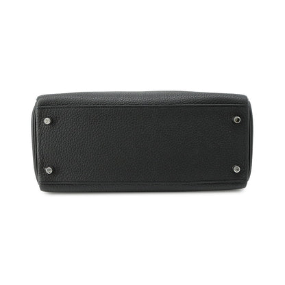 HERMES Kelly Black Togo Leather Size 28