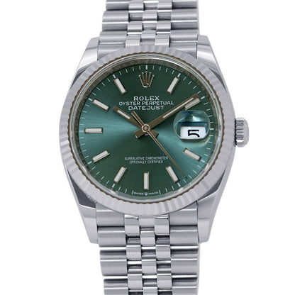 ROLEX Datejust W36mm Stainless Steel K18WG Mint Green Dial126234