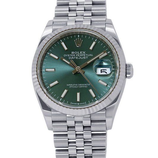 ROLEX Datejust W36mm Stainless Steel K18WG Mint Green Dial126234
