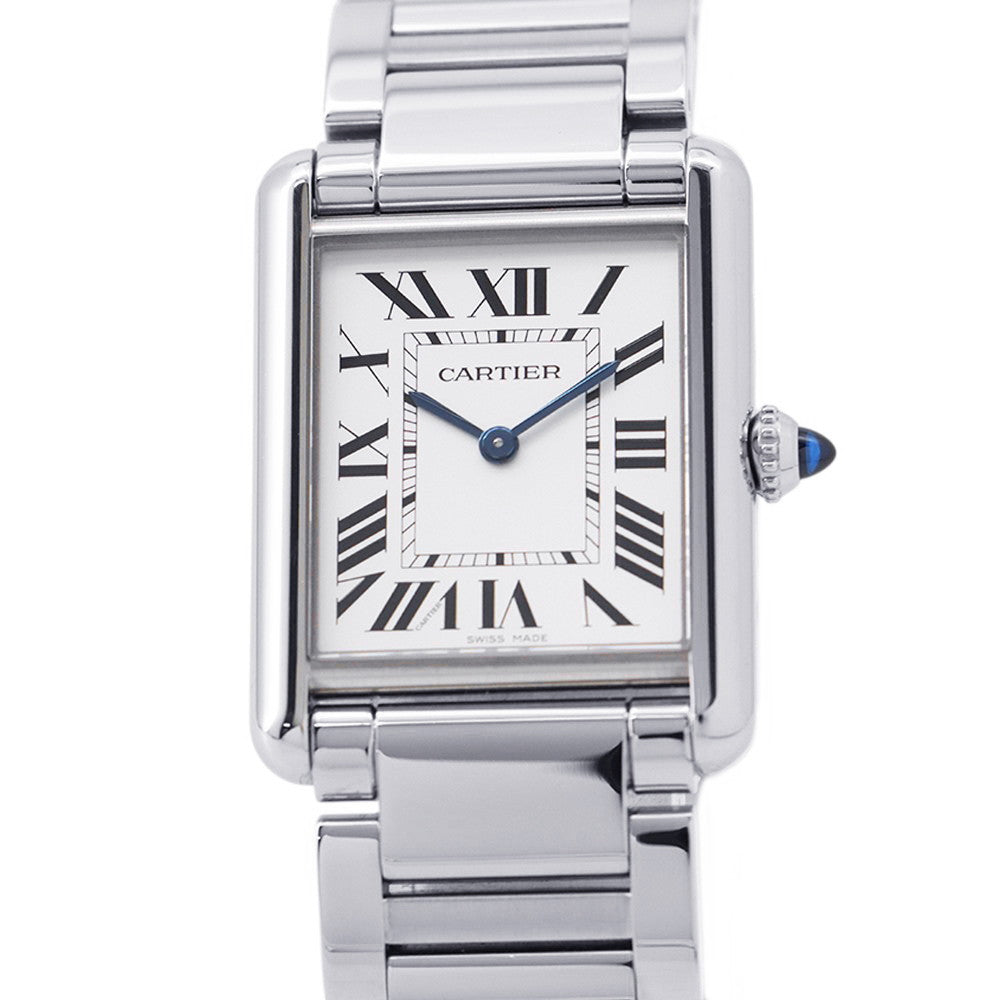 CARTIER Must tank LM W25.5mm x H33.7mm Stainless Steel Silver DialWSTA0052