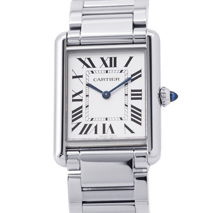 CARTIER Must tank LM W25.5mm x H33.7mm Stainless Steel Silver DialWSTA0052