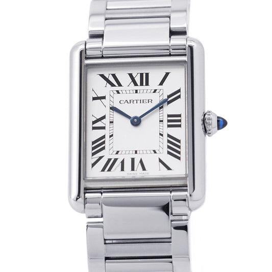 CARTIER Must tank LM W25.5mm x H33.7mm Stainless Steel Silver DialWSTA0052