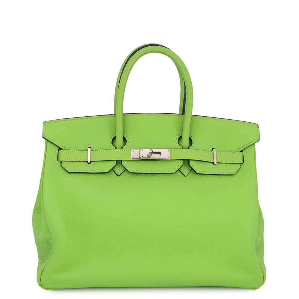 HERMES Birkin Apple Green Taurillon Clemence Size 35