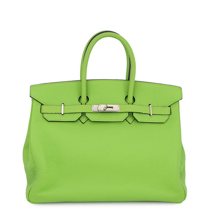 HERMES Birkin Apple Green Taurillon Clemence Size 35
