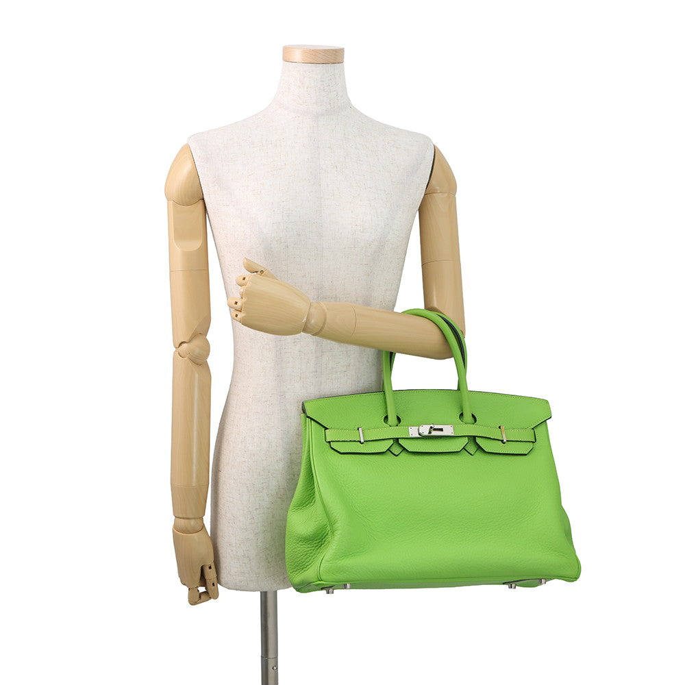 HERMES Birkin Apple Green Taurillon Clemence Size 35
