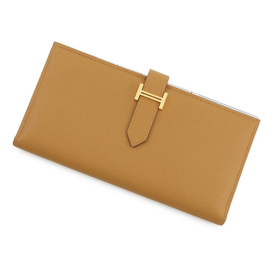 HERMES Bearnsfre Verso Sesame/Blue Brume Epsom