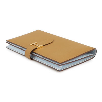 HERMES Bearnsfre Verso Sesame/Blue Brume Epsom
