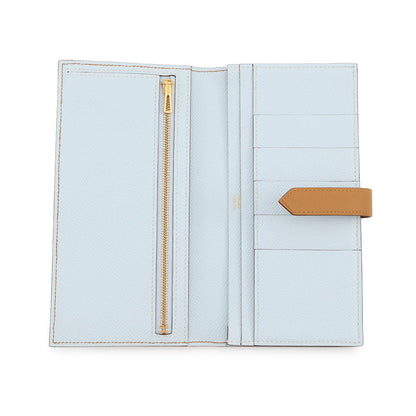 HERMES Bearnsfre Verso Sesame/Blue Brume Epsom