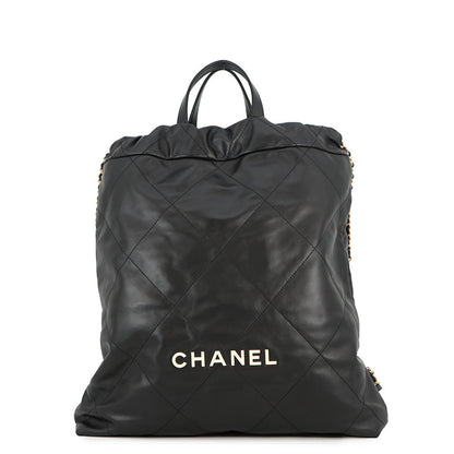 CHANEL CHANEL22 Backpack BlackAS3313 Leather Size Large