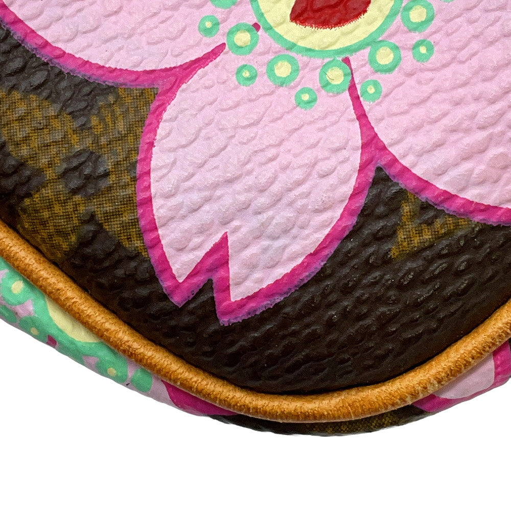 LOUIS VUITTON Pochette Accessoires Brown/PinkM92006 Monogram Cherry Blossom
