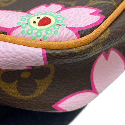 LOUIS VUITTON Pochette Accessoires Brown/PinkM92006 Monogram Cherry Blossom