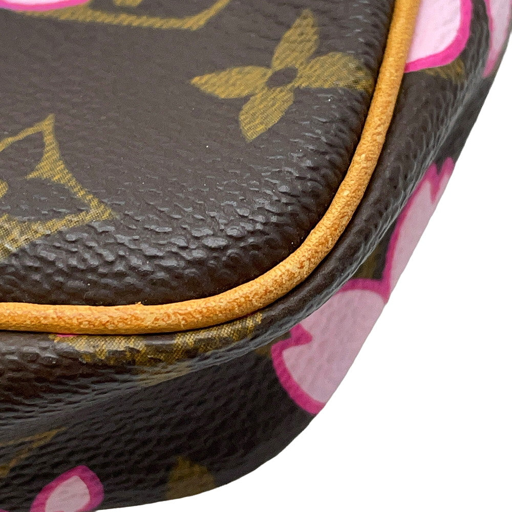 LOUIS VUITTON Pochette Accessoires Brown/PinkM92006 Monogram Cherry Blossom