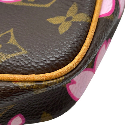 LOUIS VUITTON Pochette Accessoires Brown/PinkM92006 Monogram Cherry Blossom
