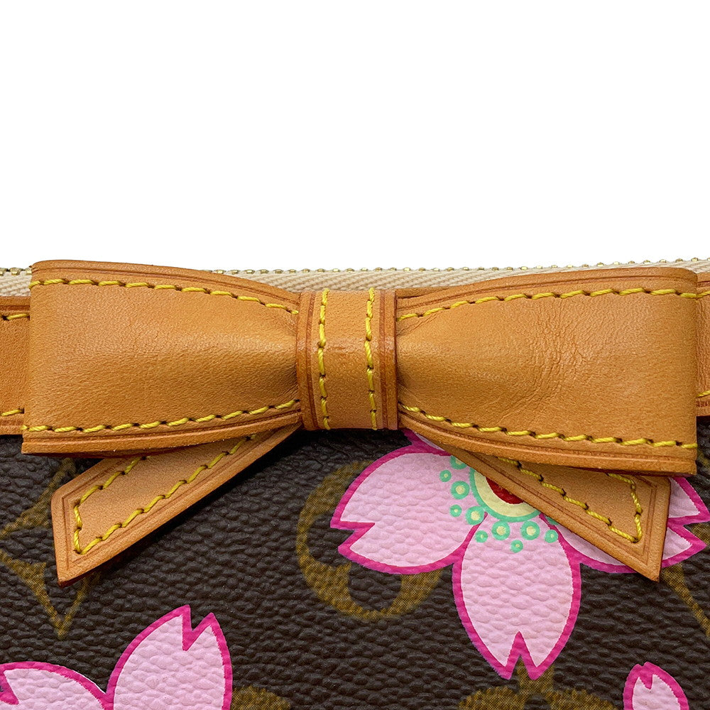 LOUIS VUITTON Pochette Accessoires Brown/PinkM92006 Monogram Cherry Blossom