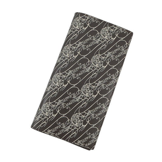 Berluti Batty Toile Marbouf Long Wallet Dark Brown Leather