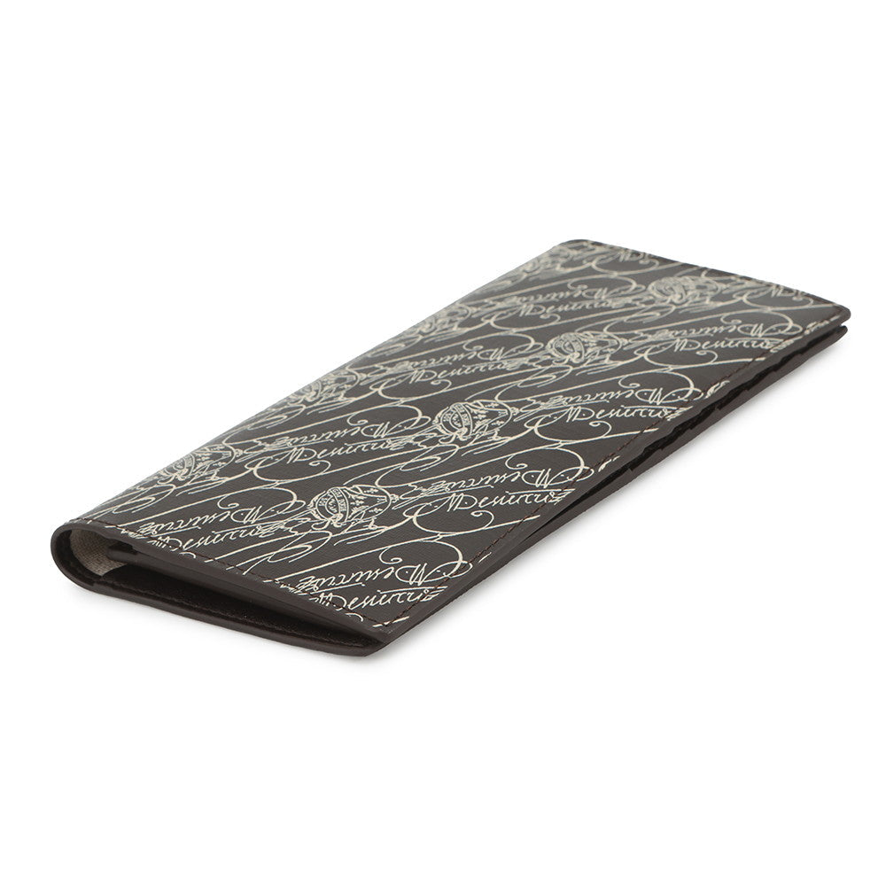 Berluti Batty Toile Marbouf Long Wallet Dark Brown Leather