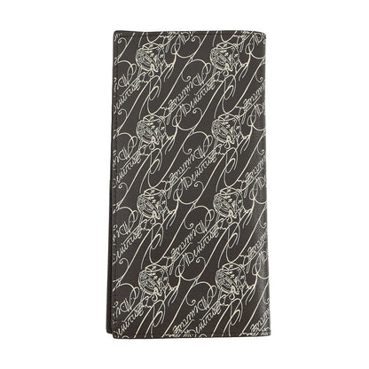 Berluti Batty Toile Marbouf Long Wallet Dark Brown Leather