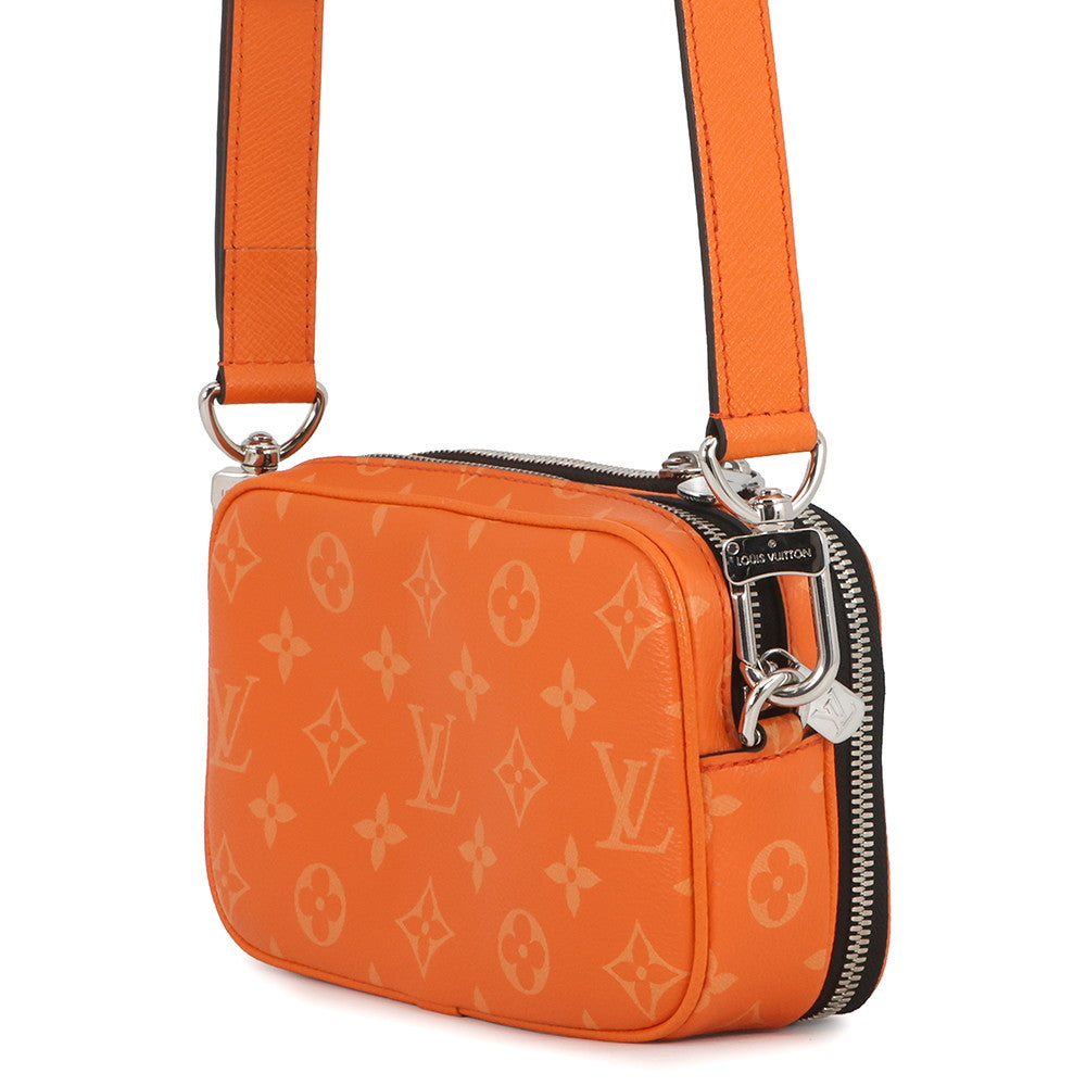 LOUIS VUITTON Alpha Wearable Wallet NV TangerineM31073 Monogram Taigarama
