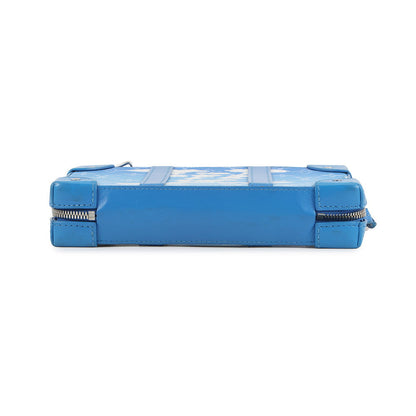LOUIS VUITTON Crows Collection Soft Trunk Wallet Blue/WhiteM45432 Monogram Clouds