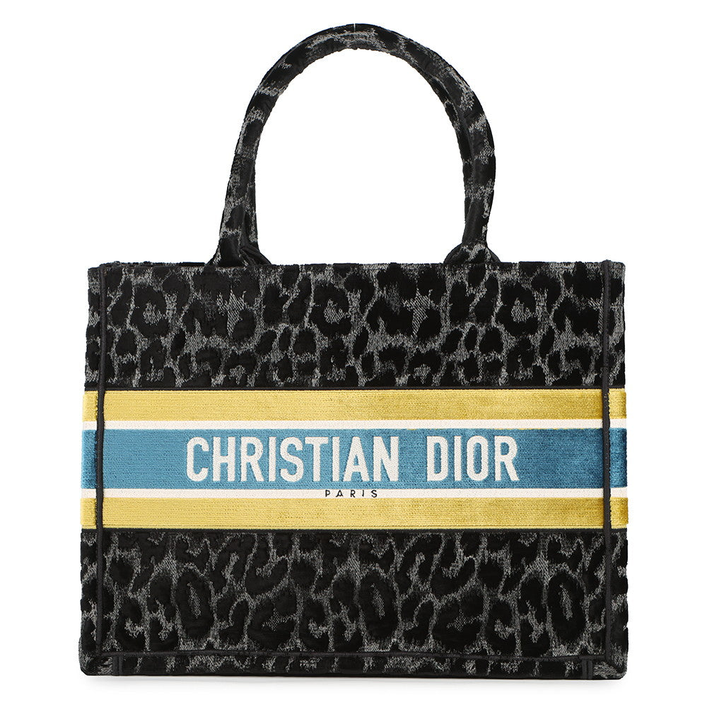 Dior Book tote Black/GrayM1296ZTGT_M932 Velour Size Medium