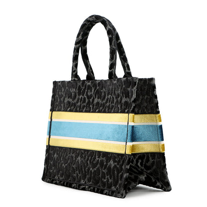 Dior Book tote Black/GrayM1296ZTGT_M932 Velour Size Medium