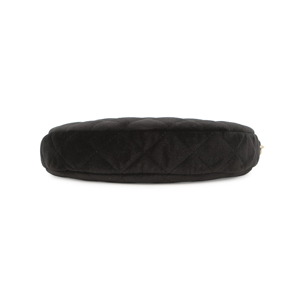 CHANEL 2024 Year Gift: Matelasse Chain Shoulder Bag Black Velour