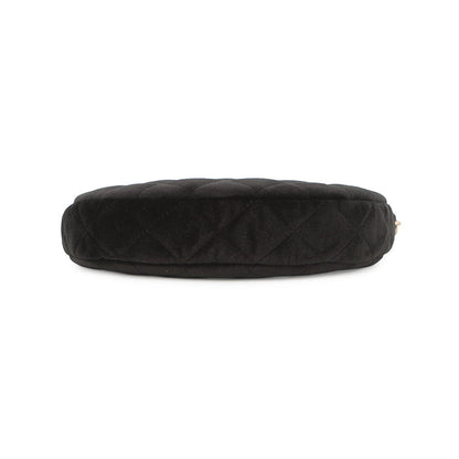 CHANEL 2024 Year Gift: Matelasse Chain Shoulder Bag Black Velour