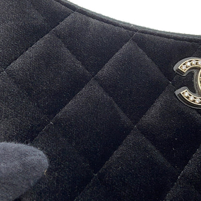 CHANEL 2024 Year Gift: Matelasse Chain Shoulder Bag Black Velour