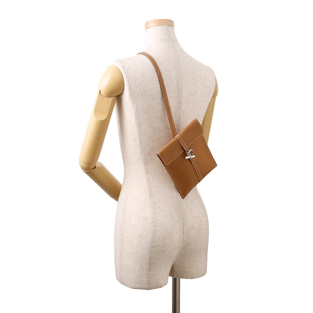 HERMES Glennan To-Go Gold Swift Leather