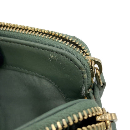 CHANEL Matelasse Chain wallet GreenA82527 Caviar Leather