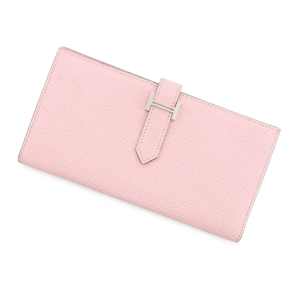 HERMES Beansufla Rose Sakura Chevre Myzore Goatskin