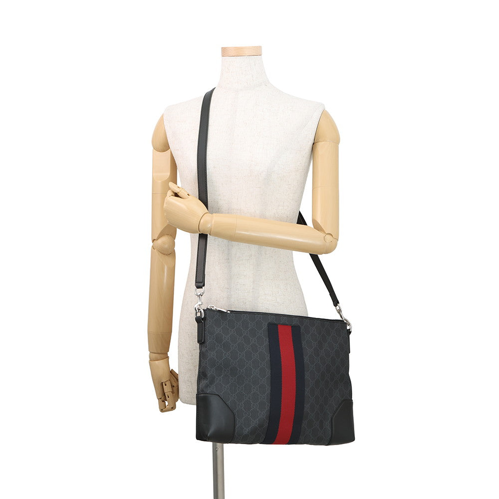 GUCCI GG Supreme messenger bag Black474139 K5ICN 1095 GG Supreme Leather