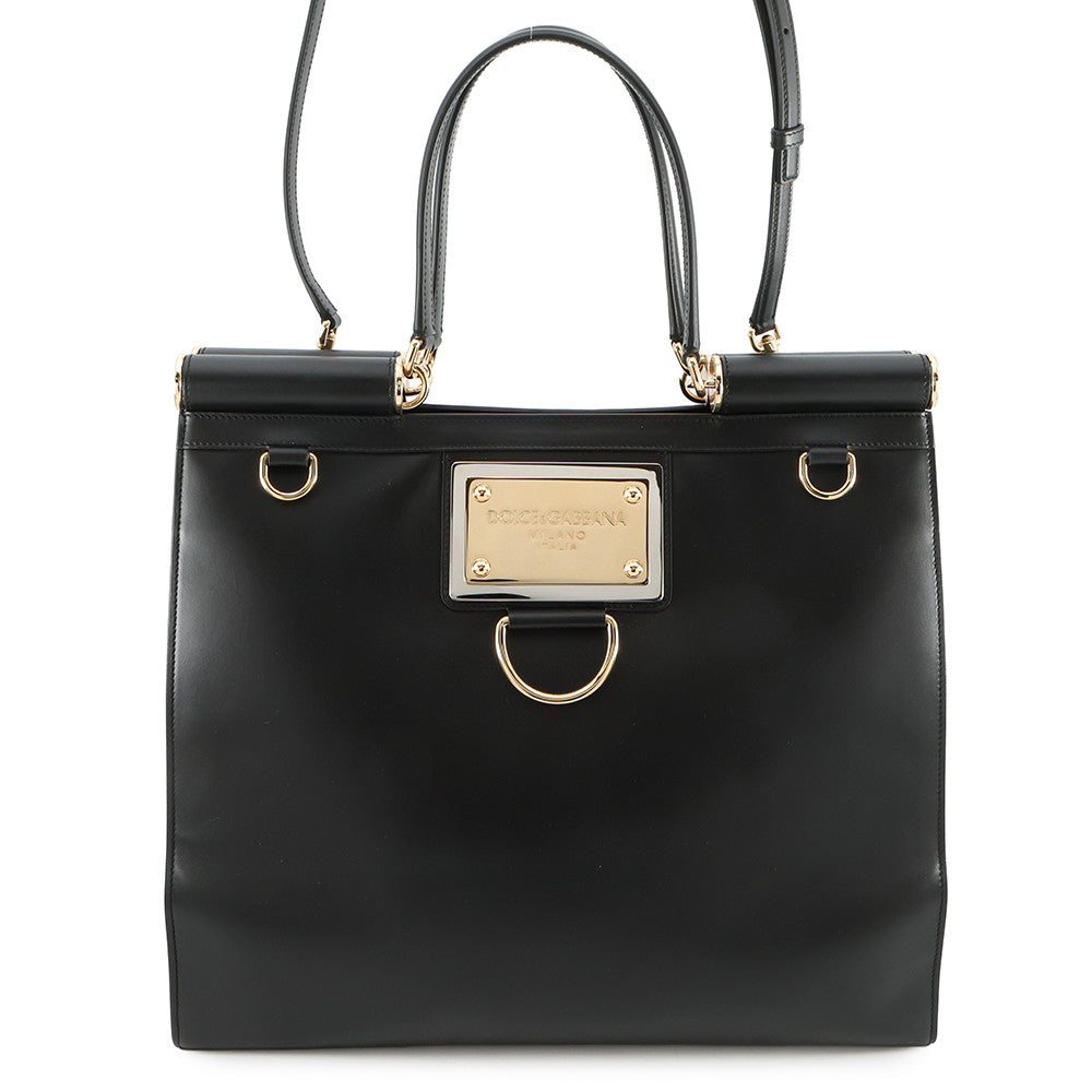 DOLCE&GABBANA 90's Sicily 2-Way Bag BlackBB7016AW57618099 Leather
