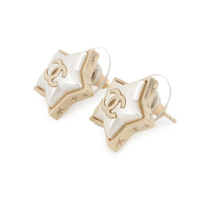 CHANEL Star Motif CC Logo EarringsA99139 Metal