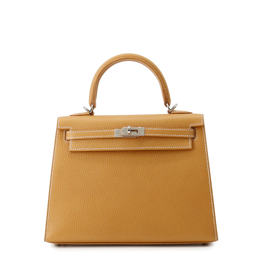 HERMES Kelly Sellier Natural Sable Natural Grenade Size 25