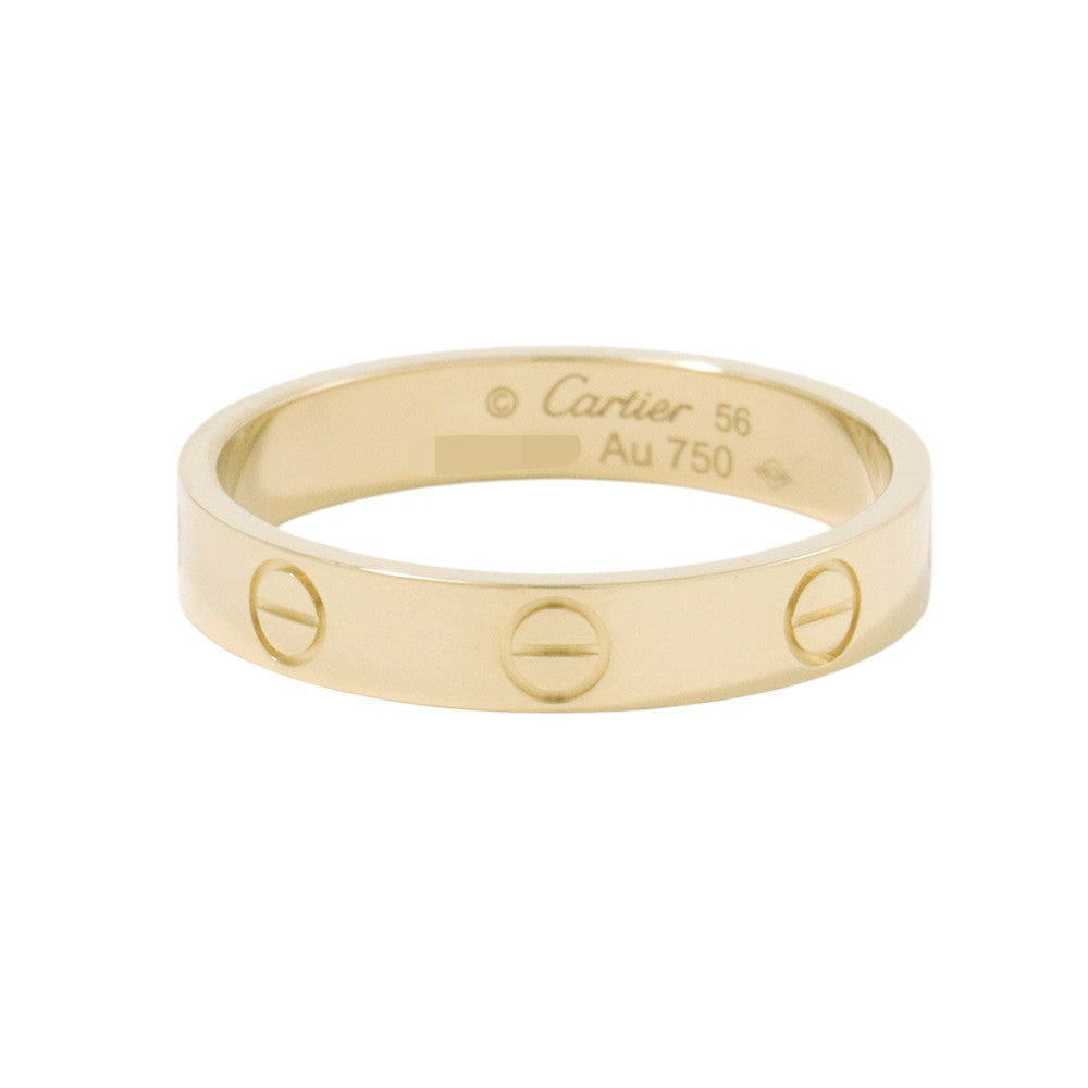 CARTIER Mini Love Ring Size Small/56/#16B4085000 18K Yellow Gold